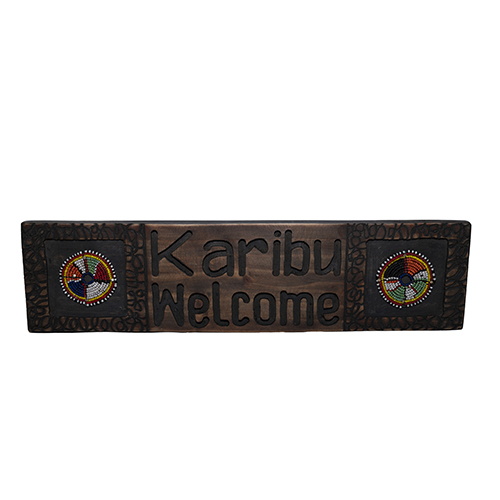 Karibu Kenya Wooden Placard Karibu Kenya Wooden Placard