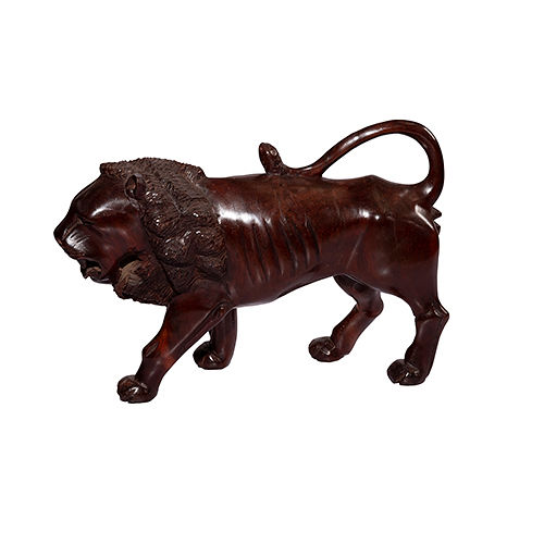 Rosewood Lion Carving Rosewood Lion Carving